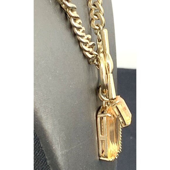 Lauren Ralph Lauren Necklace Goldtone Tassel Charm Pendant 16" - Picture 3 of 5